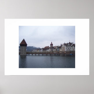 Poster Pont sur l'eau