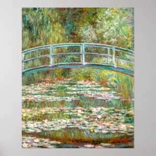 Poster Pont sur l'étang de Nymphéas   Claude Monet   