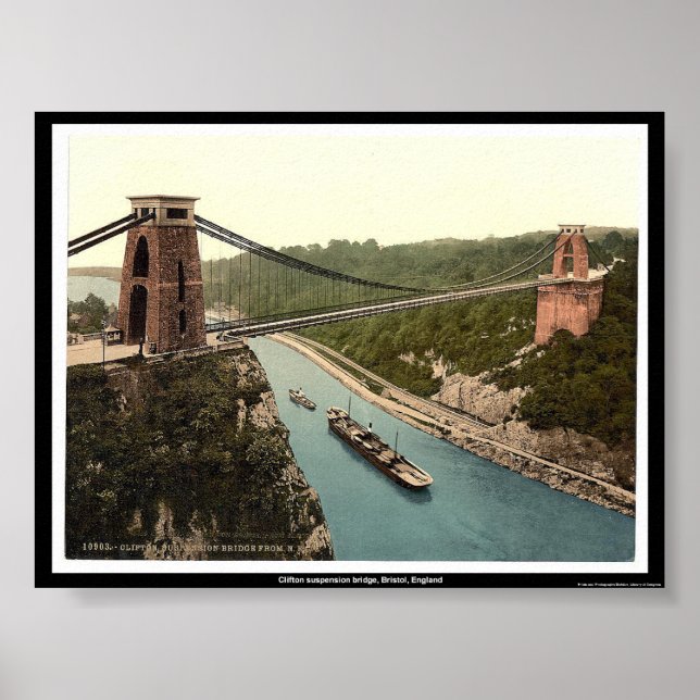 Poster Pont suspendu Clifton, Bristol, Angleterre (Devant)