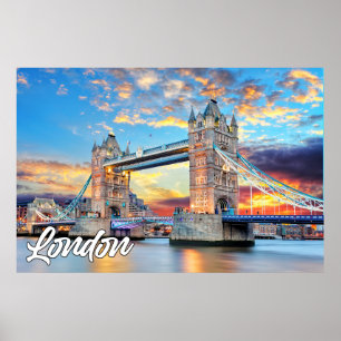 Poster Pont Tower   Londres, Angleterre