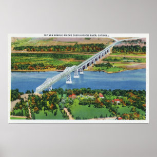 Poster Pont Van Winkle au-dessus de la rivière Hudson
