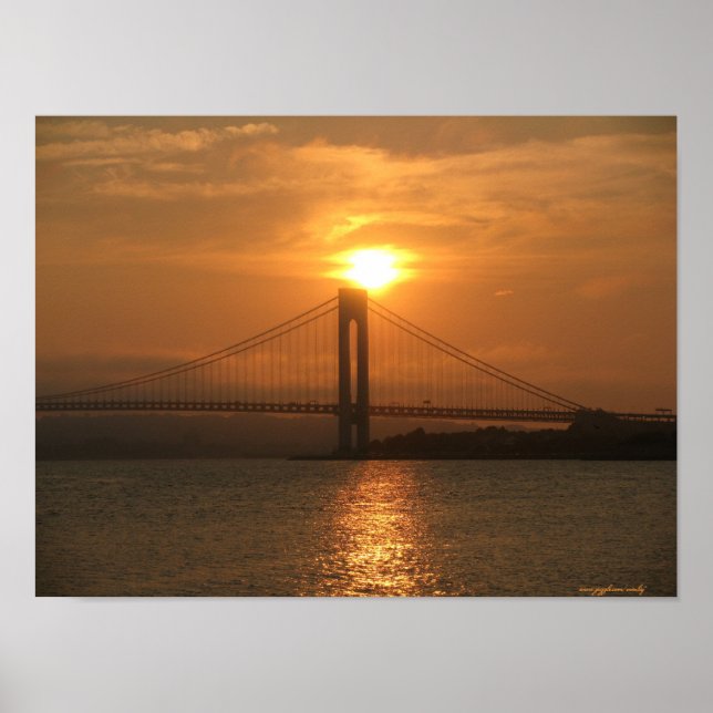 Poster Pont Verrazano de Brooklyn à Staten Island (Devant)