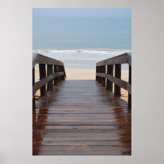Poster Pont vers la plage