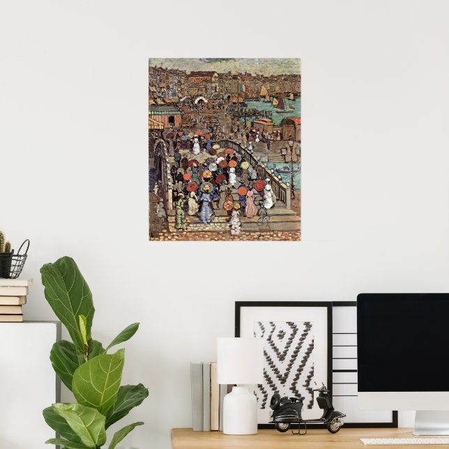 Poster Ponte Della Paglia, Venise par Maurice Prendergast (Bureau à domicile)