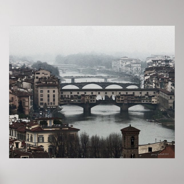 Poster Ponts de Florence Italie (Devant)