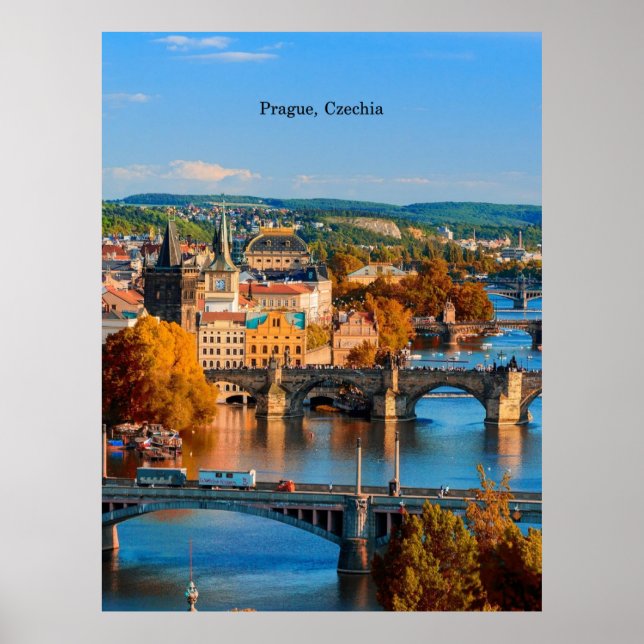 Poster Ponts de Prague Czechia (Devant)