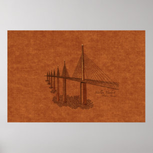 Poster Ponts : Viaduc de Millau, France