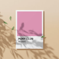 Pony Club Chanson Couleur rose - Bordure blanche