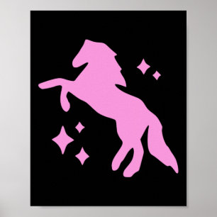 Poster Pony Et Talons Aimer Filles Roses Clubs Disco Nais