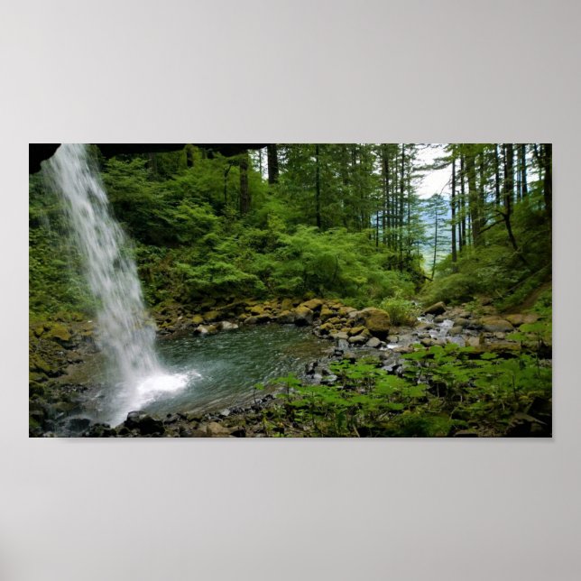 Poster Ponytail Falls, Oregon (Devant)