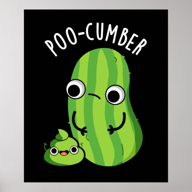 Poster Poo-concombre Funny Concombre Pun de Concombre Dar (Devant)