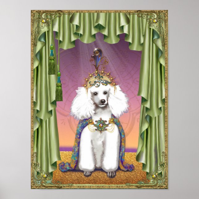 Poster Poodle blanc Far East Princess Imprimer (Devant)