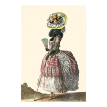 Poodle noir en costume Marie Antoinette Imprimer