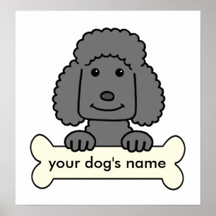 Poster Poodle personnalisé