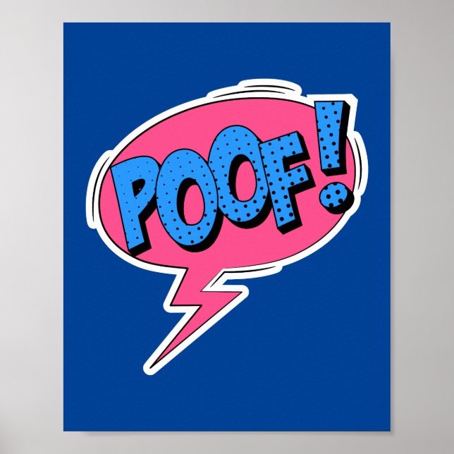 Poster Poof ! Bande dessinée Whimsical Pop Art (Devant)