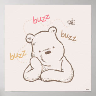 Poster Pooh classique   Buzz Buzz
