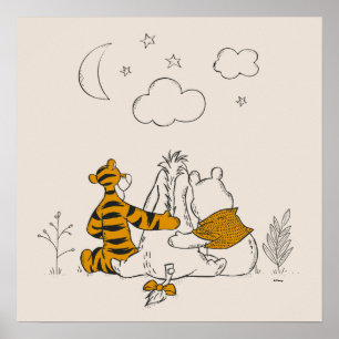Poster Pooh, Eeyore & Tigger   Regard sur le ciel