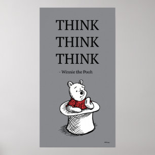 Poster Pooh   Penser le devis de réflexion