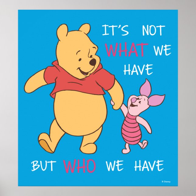 Poster Pooh & Piglet | Ce n'est pas ce que nous avons cit (Devant)