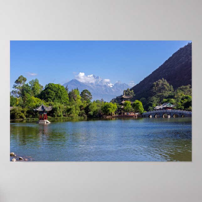 Poster Pool de dragons noirs - Yunnan, Chine (Devant)