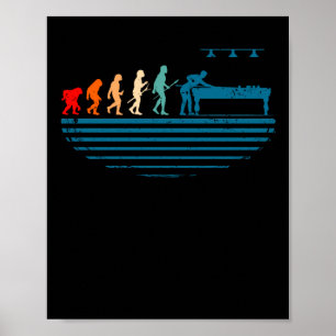 Poster Pool de Man Billiards Joueur 8 Ball Cue Billiards