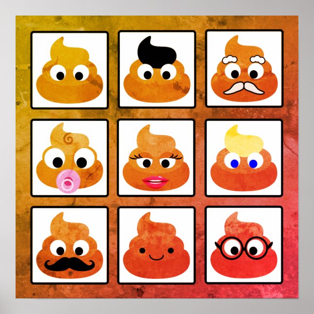 Poster Poop plusieurs faces Vieux papier Vintage (Devant)