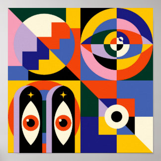 Poster Pop abstraction psychédélique