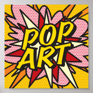 Poster POP ART Amusant Livre de Bande Dessinée Rétro