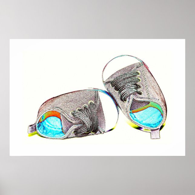 Poster Pop Art Baby Chaussures (Devant)