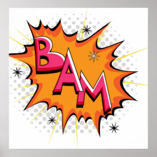 Poster Pop Art Comic Bam !