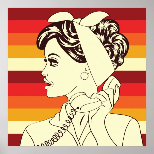 Poster Pop art female (Devant)