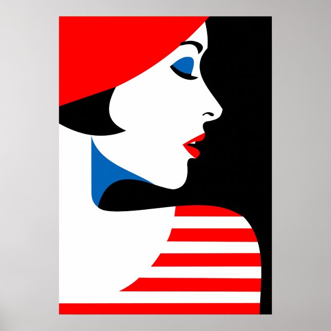 Poster Pop Art inspirée mode femme 11 (Devant)