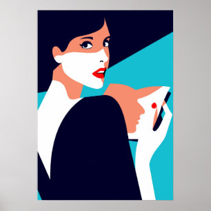Poster Pop Art Inspirée Mode Femme 8