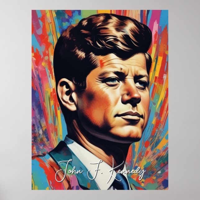 Poster Pop Art Jack JFK John F. Kennedy (Devant)