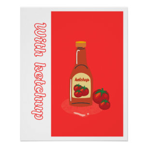 Poster pop art ketchup bold sarcastic