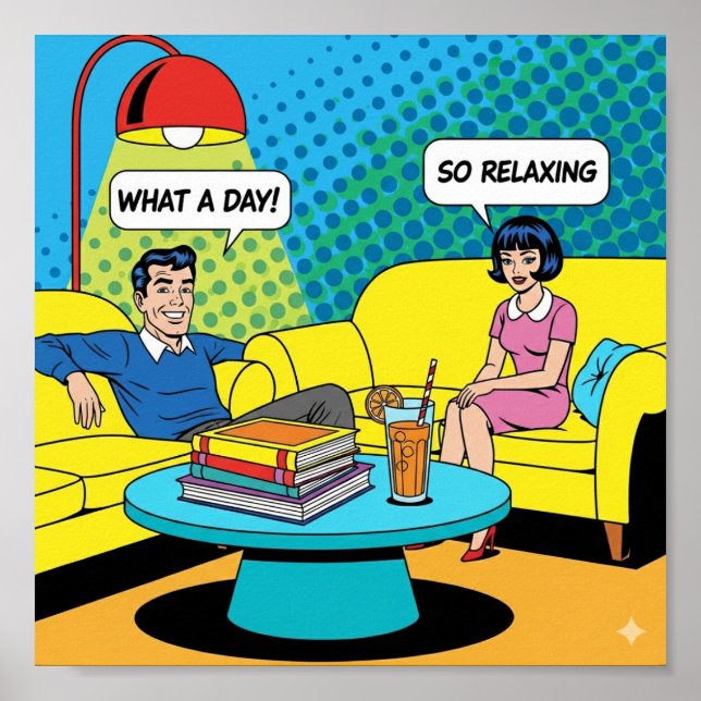 Poster Pop Art Lounge (Devant)