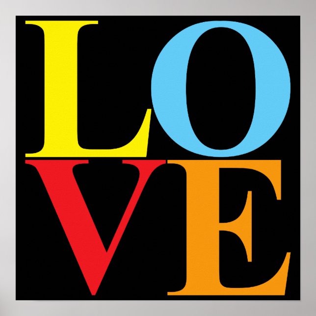 Poster Pop Art LOVE | Typographie (Devant)