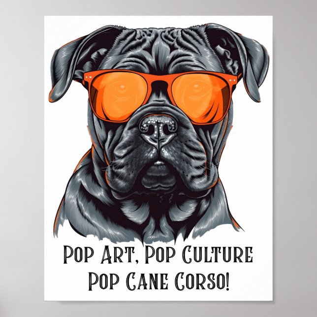 Poster Pop Art, Pop Culture, Pop Cane Corso ! (Devant)