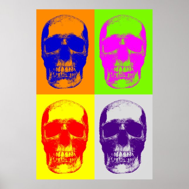 Poster Pop Art Skull (Devant)