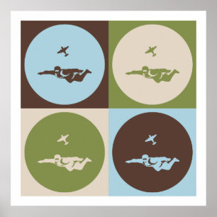 Poster Pop Art Skydiving