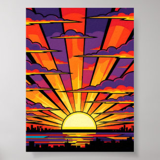 Poster Pop-Art Sunset