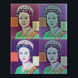 Poster - Pop Art 'The Queen'<br><div class="desc">Queen Elizabeth II Option on check-out for your purchase this poster with a made to measure fame by zazzle. Add a mount to the frame making this beautiful image stand out. Don't forget to add your feedback a long with pic's in situ, which will help other customs make up their...</div>