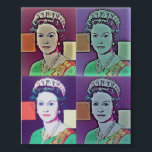 Poster - Pop Art 'The Queen'<br><div class="desc">Queen Elizabeth II Option on check-out for your purchase this poster with a made to measure fame by zazzle. Add a mount to the frame making this beautiful image stand out. Don't forget to add your feedback a long with pic's in situ, which will help other customs make up their...</div>