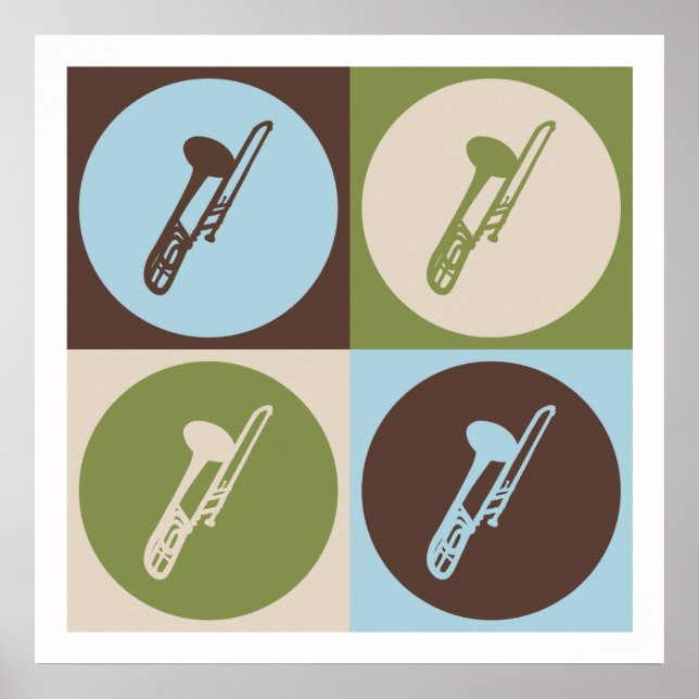 Poster Pop Art Trombone (Devant)