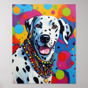 Poster Pop Art Vibrant Dalmatie