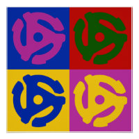 Pop Art Vinyl Record 45 tr/min Audiophile