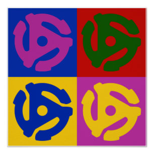Poster Pop Art Vinyl Record 45 tr/min Audiophile