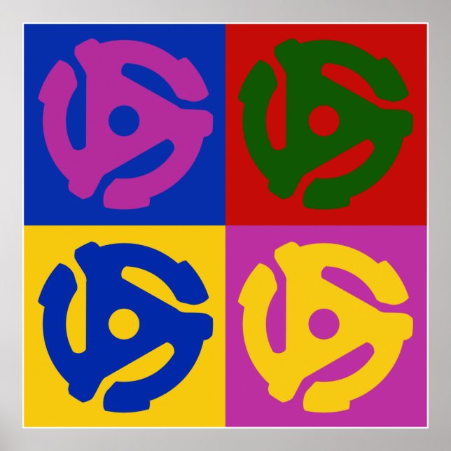 Poster Pop Art Vinyl Record 45 tr/min Audiophile (Devant)