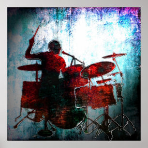 Poster Pop de couleur tambour, Copyright Karen J Williams