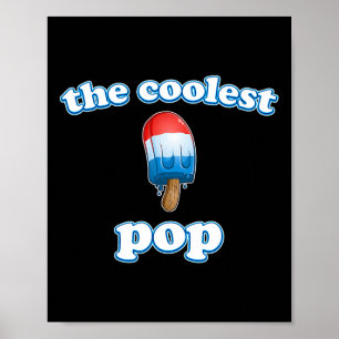 Poster Pop Ever Fête des pères Popsicle Top Pour Papa Roc